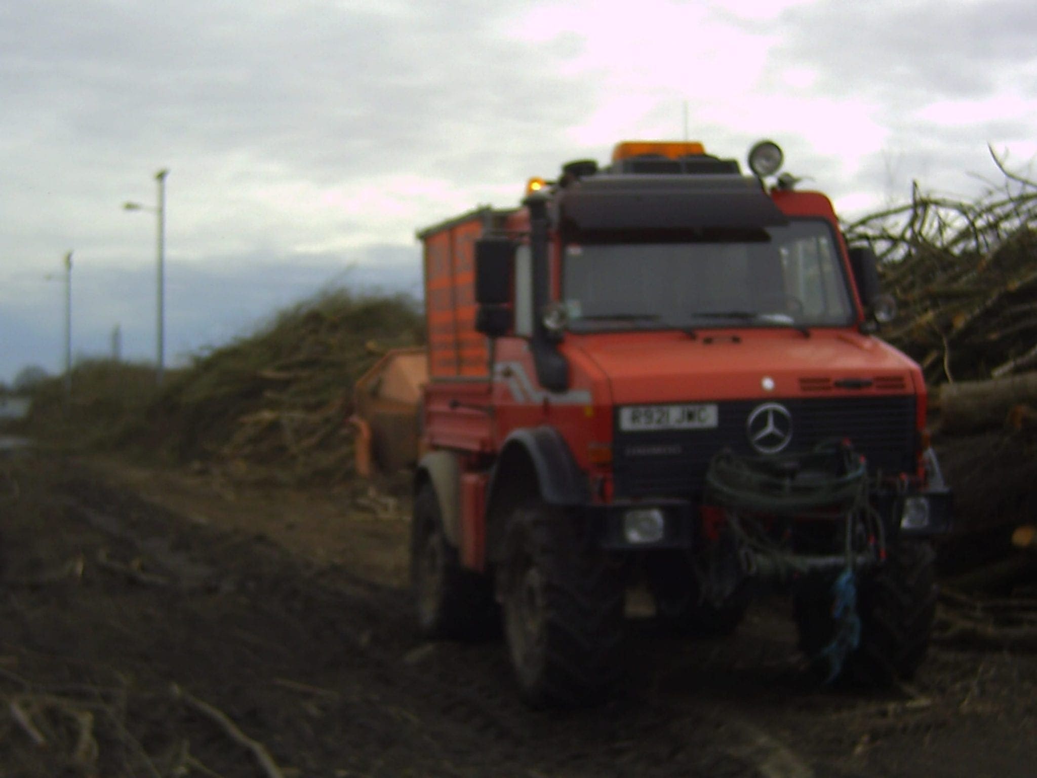 Unimog on tree clearence job for D W Tree Services